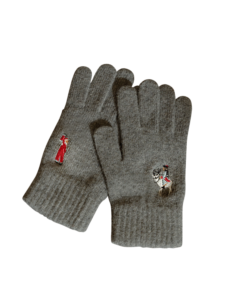 조선 크리스마스 자수 장갑 (Joseon Christmas Gloves) - Grey